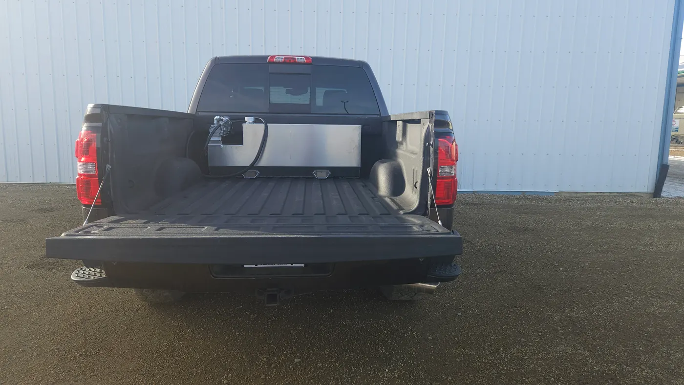Standard Transfer Tanks in a pickup truck bed